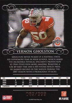 2008 Press Pass Legends - Bronze #30 Vernon Gholston Back