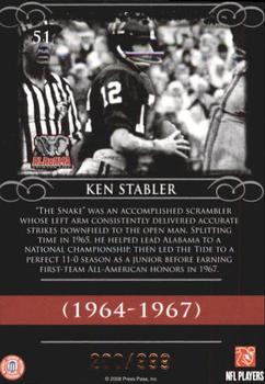 2008 Press Pass Legends - Bronze #51 Ken Stabler Back