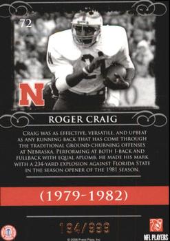 2008 Press Pass Legends - Bronze #72 Roger Craig Back