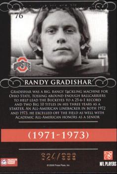2008 Press Pass Legends - Bronze #76 Randy Gradishar Back