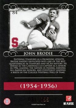 2008 Press Pass Legends - Bronze #84 John Brodie Back