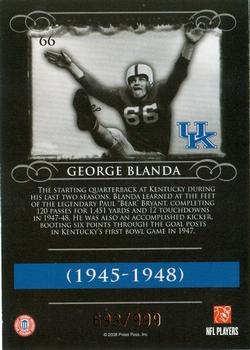 2008 Press Pass Legends - Bronze #66 George Blanda Back