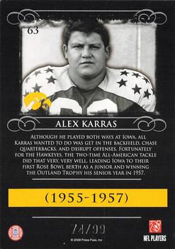 2008 Press Pass Legends - Gold #63 Alex Karras Back