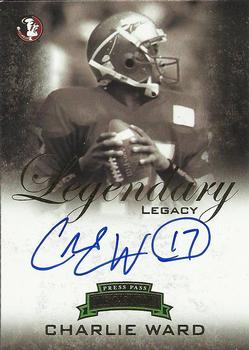 2008 Press Pass Legends - Legendary Legacy Autographs Gold #LL-CW Charlie Ward Front