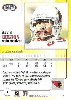 2002 Pacific Heads Update #1 David Boston Back