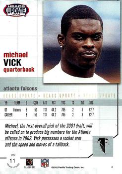 2002 Pacific Heads Update #11 Michael Vick Back