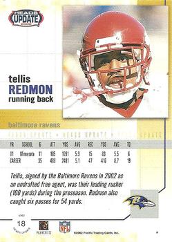 2002 Pacific Heads Update #18 Tellis Redmon Back