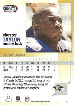 2002 Pacific Heads Update #20 Chester Taylor Back