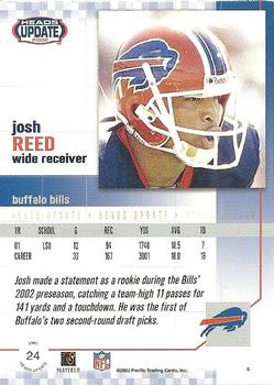 2002 Pacific Heads Update #24 Josh Reed Back