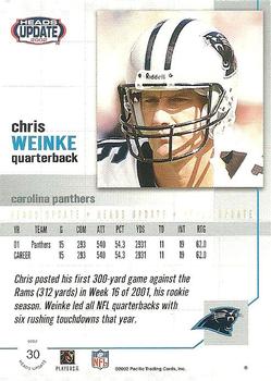 2002 Pacific Heads Update #30 Chris Weinke Back