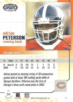 2002 Pacific Heads Update #34 Adrian Peterson Back