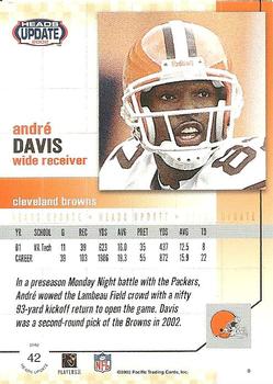 2002 Pacific Heads Update #42 Andre Davis Back