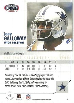2002 Pacific Heads Update #48 Joey Galloway Back