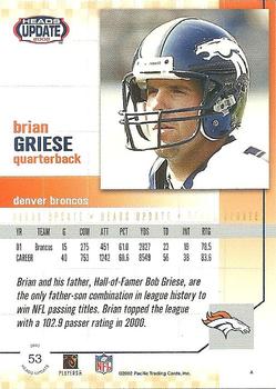 2002 Pacific Heads Update #53 Brian Griese Back
