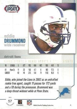 2002 Pacific Heads Update #57 Eddie Drummond Back
