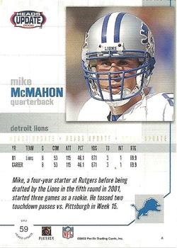 2002 Pacific Heads Update #59 Mike McMahon Back