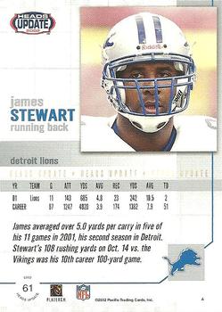 2002 Pacific Heads Update #61 James Stewart Back