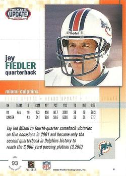 2002 Pacific Heads Update #93 Jay Fiedler Back