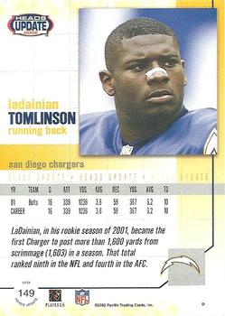 2002 Pacific Heads Update #149 LaDainian Tomlinson Back