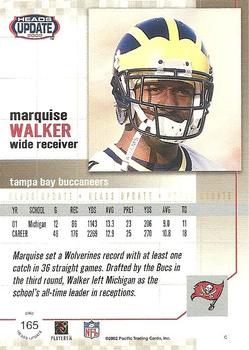 2002 Pacific Heads Update #165 Marquise Walker Back