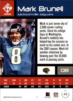 2002 Pacific Private Stock Reserve #43 Mark Brunell Back
