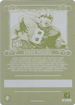 2008 Press Pass Legends - Printing Plates Back Yellow #56 Steve Young Front