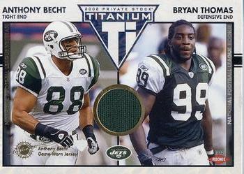 2002 Pacific Private Stock Titanium #150 Anthony Becht / Bryan Thomas Front