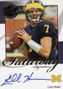 2008 Press Pass Legends - Saturday Signatures #SS-CH Chad Henne Front
