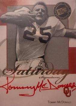 2008 Press Pass Legends - Saturday Signatures Red Ink #SS-TM Tommy McDonald Front
