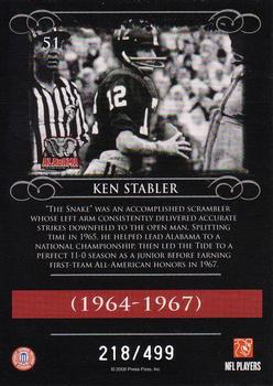 2008 Press Pass Legends - Silver Holofoil #51 Ken Stabler Back