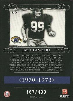 2008 Press Pass Legends - Silver Holofoil #65a Jack Lambert Back