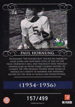2008 Press Pass Legends - Silver Holofoil #74 Paul Hornung Back