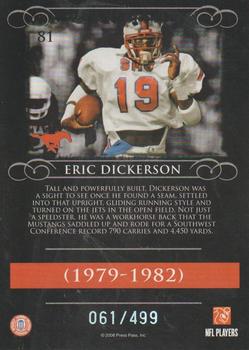 2008 Press Pass Legends - Silver Holofoil #81 Eric Dickerson Back