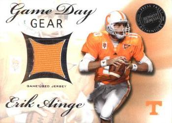 2008 Press Pass SE - Game Day Gear Jerseys Silver #GDG-EA Erik Ainge Front