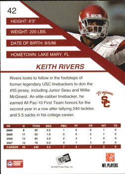 2008 Press Pass SE - Gold #42 Keith Rivers Back