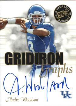 2008 Press Pass SE - Gridiron Graphs Gold #GG-AW Andre Woodson Front