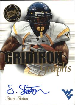 2008 Press Pass SE - Gridiron Graphs Gold #GG-SS Steve Slaton Front