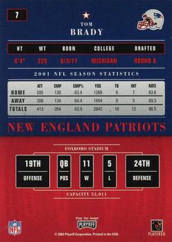 2002 Playoff Contenders #7 Tom Brady Back
