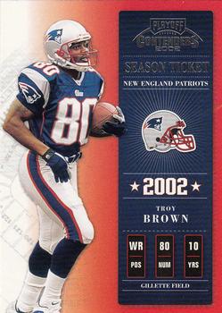 2002 Playoff Contenders #9 Troy Brown Front