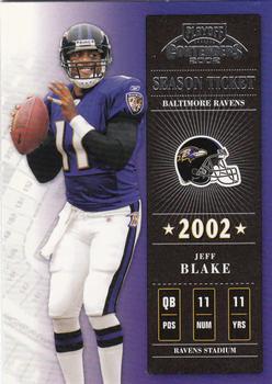 2002 Playoff Contenders #13 Jeff Blake Front