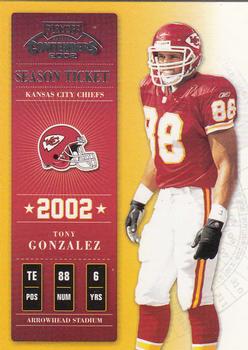 2002 Playoff Contenders #45 Tony Gonzalez Front