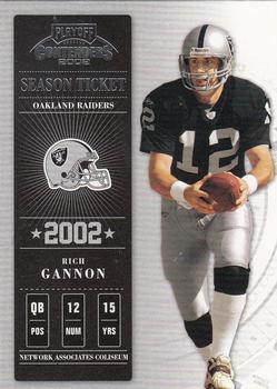 2002 Playoff Contenders #46 Rich Gannon Front