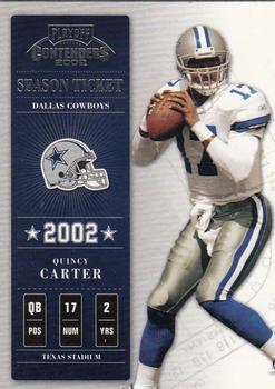 2002 Playoff Contenders #53 Quincy Carter Front