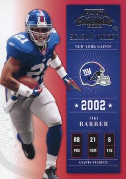 2002 Playoff Contenders #57 Tiki Barber Front