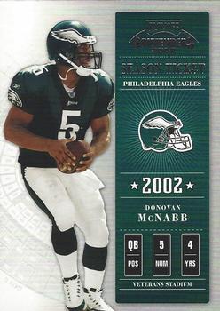 2002 Playoff Contenders #59 Donovan McNabb Front