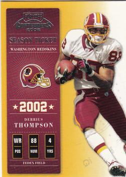2002 Playoff Contenders #62 Derrius Thompson Front
