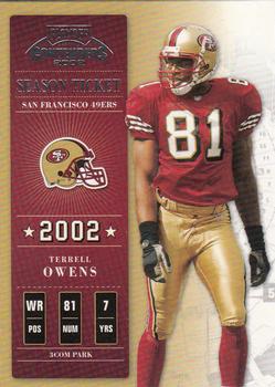 2002 Playoff Contenders #98 Terrell Owens Front