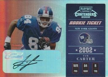 2002 Playoff Contenders #174 Tim Carter Front
