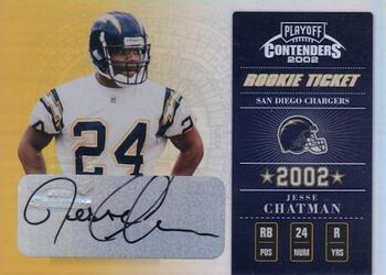 2002 Playoff Contenders #183 Jesse Chatman Front