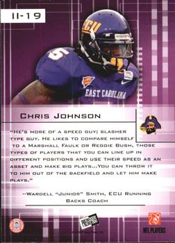 2008 Press Pass SE - Insider Insight #II-19 Chris Johnson Back